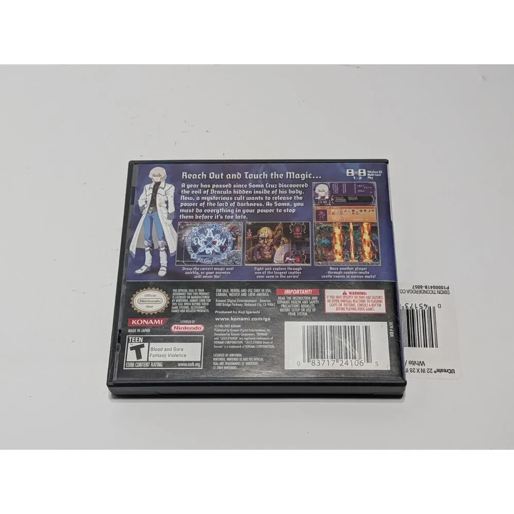 Castlevania: Dawn of Sorrow‎ Nintendo DS 2005, Complete in Box, Tested Working